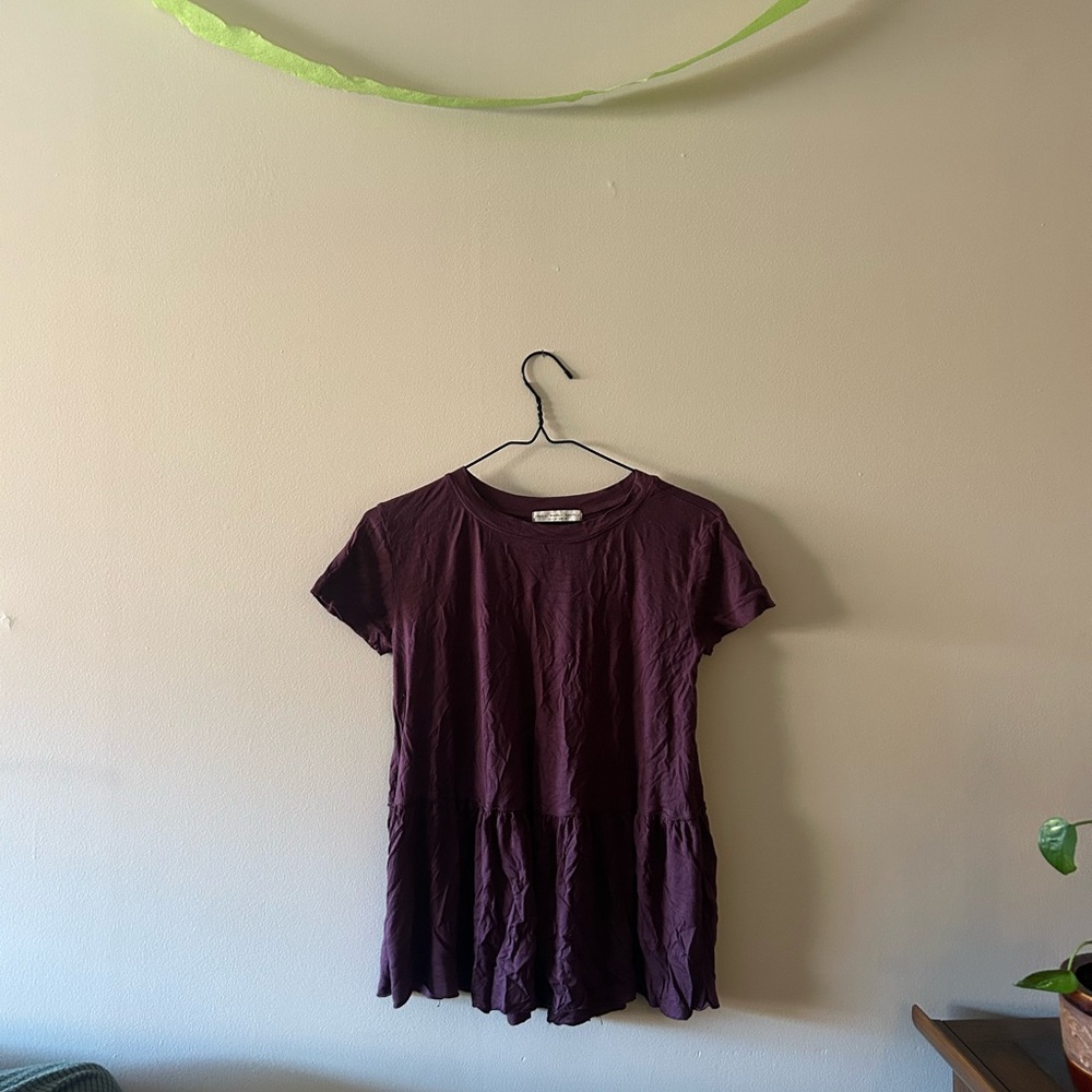 Truly Madly Deeply Short Sleeve Top in Plum
